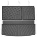 2018-2024 Expedition Trunk Mat with Backrest Mat (not for Max or L Models) - Custom Fit Rear Cargo Liner for Ford Expedition Seat Back Cover All Weather TPE Interior Backrest Protector Seat Liner