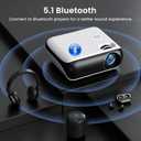 HAPPRUN Native 1080P Projector, Bluetooth Home Theater Movie Projector with Built-in Speaker, Compatible with Smartphone, HDMI, Fire Stick, PS5, Indoor & Outdoor Use - Without Google TV System