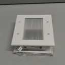 2 Gang Brush Wall Plate White Built in Low Voltage Mounting Bracket for Cables Pass Through 2 Pack