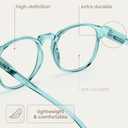 IBOANN Chic & Comfy Blue Light Glasses for Women - 3-Pack Round Frames, Screen-Ready Style with UV Protection Coating