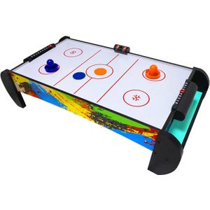 Air Hockey Table for Kids | Tabletop Air Hockey for Children, Girls, Boys, Teens with Air Hockey Pucks and Paddles, Electronic Fans