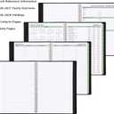 2 x 2026 Planner - 11.38'' x 8.74'', Weekly & Monthly Planner Notepad 2026, Jan. 2026 - Dec.2026, Appointment Book 2026, 60 Minutes Interval, Monthly Tabs, Faux Soft Leather, Spiral Bound - Black