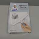 MR.SIGA Multi-Purpose Silicon Squeegee for Window, Glass, Shower Door, Car Windshield, Heavy Duty Window Scrubber, Includes Suction Hook, 10 inch, White & Gray, 1 Pack (25.4 cm (Pack of 1))