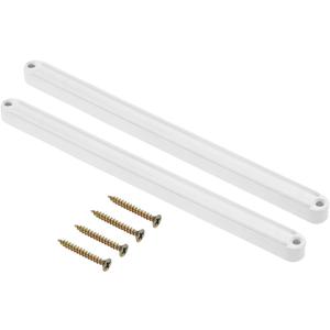 uxcell Drawer Slides, 6Set 235mm - Plastic Drawer Rails with Screw, Side Mounted Grooved Guide Rail for Cabinet Bedside Table Wardrobe Dresser (White)