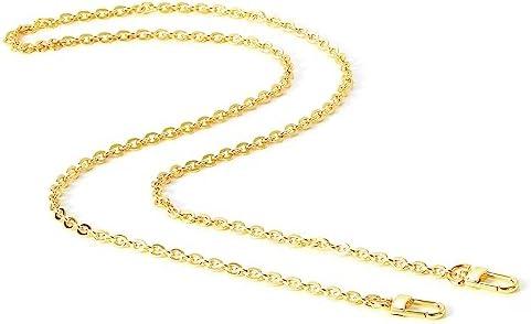 jiesinlov Purse Chain Strap CrossBody Handbag Gold Chains Shoulder Bag Strap Replacement,with Metal Buckles (B 43.3in)