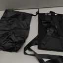 Airplane Foot Hammock, No Collapse Foot Rest for Plane Travel with Extended Adjustment Strap, Portable Desk Foot Hammock with Thickened Foam, Foot Sling Travel Essentials to Relax Your Feet (1 Pc Black)