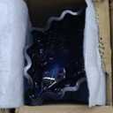 Glass Vase for Centerpieces, Diamond Shaped Vase for Flower, Modern Glacier Glass Vase for Home, Office, Restaurant Desk Decor 8.3 Inch(Blue)