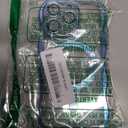 UEEBAI for iPhone 16 Pro Case, Cute Wave Frame Magnetic Phone Case Compatible with Magsafe Full Camera Protection Cover Soft Electroplated Phone Cover for Women Girls - Blue