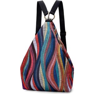 Black Butterfly Premium Backpack for Women, Bohemia Style Fashion Casual Daypack Backpack, Small Backpack Purse (0050-multicolor)