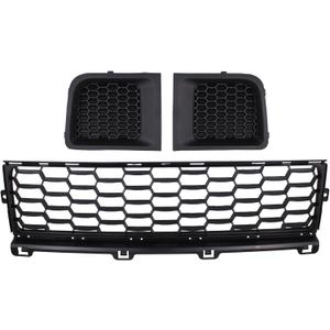 MOTOKU Front Lower Bumper Grill Grille and Insert Bezel for Jeep Renegade 2015-2018