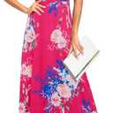 STYLEWORD Women's Summer 2025 Maxi Dress Floral Halter Neck Sexy Party Wedding Guest Long Formal Dress (Medium, A32-floral 32-139)