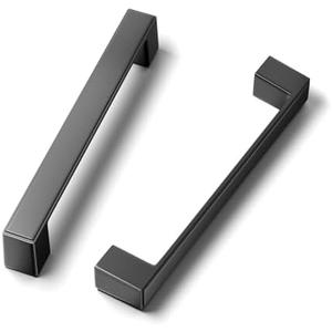 Cobbe 10 Pack Matte Black 5 Inch Kitchen Square Cabinet Handles Cabinet Pulls Kitchen Cabinet Hardware Cupboard Drawer Handles Dresser Pulls