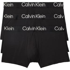 Calvin Klein Men's Ultra Soft Modern Modal Trunk (Medium, 1 Black, 1 Blue Shadow, 1 Grey Heather)