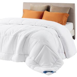 Bedsure Comforter Duvet Insert - Quilted Comforters Queen Size, All Season Duvet, GentleSoft Down Alternative Bedding, with 8 Tabs, Gifts for Women/Men, White, Queen 88 x 88 Inches (Queen, White)
