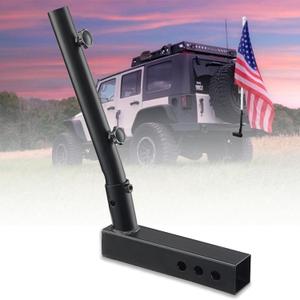 Hitch Flag Pole Holder - Universal Fit Heavy Duty Trailer Hitch Flag Pole Holder Mount for Truck,Compatible with Jeep, Truck, SUV, RVs,UTVs, ATVs ,Pickup