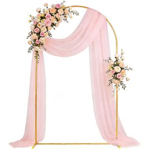 7.2 FT Metal Arch Backdrop Stand, Gold Balloon Arch Stand for Ceremony, Heavy Duty Wedding Arch for Birthday Party, Bridal Baby Shower, Christmas & Holiday Decoration, Easy Assembly