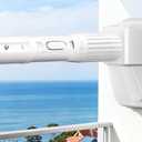 FADOTY Tension Curtain Rods No Drilling, Extra Long Tension Rod 41-139 Inch, Heavy Duty Shower Curtain Rod for Outdoor Patio Bathroom Windows Room Divider, Adjustable, Anti-Slip, No Rust, White