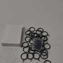 Hotop 30 Pcs Metal Drapery Curtain Rings 0.98/1.26/1.65 inch Interior Diameter and 30 Pcs Hanging Curtain Drapery Pin Hooks for Window Door Shower(32 mm,Black)