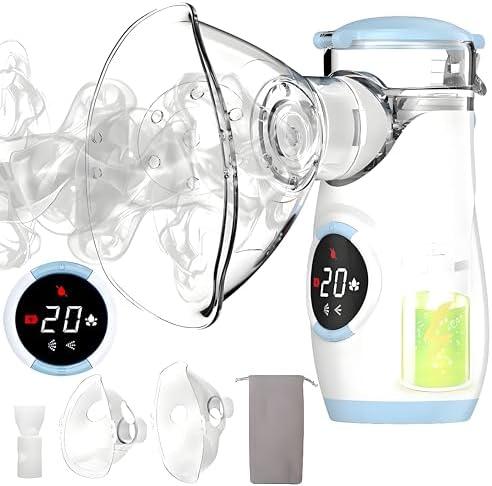 Misty Nebulizer, Portable Nebulizer with Intuitive LED Interface and Auto-Cleaning, Handheld Nebulizer for Adults Kids