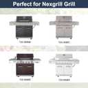 Criditpid Grill Replacement Parts for Nexgrill 720-0896B 720-0896 720-0896E 720-0896X, Drip Pan Grease Tray, Grill Grate, Heat Plates, Burner & Igniter Kit for Nexgrill 6 Burner 720-0896B Gas Grill