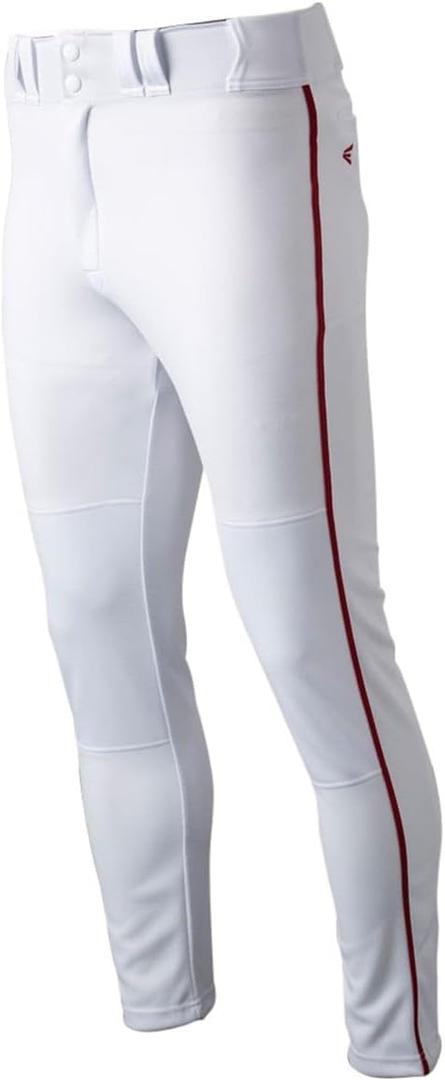Easton | RIVAL+ Piped Baseball Pant | White/Red | Youth | Large