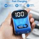 Mini Electric Shaver for Men: USB C Fast Charge Portable Electric Razor with LED Display - IPX8 Waterproof Wet and Dry Travel Small Shavers Dual Head Pocket Shaver for Beard Face (Blue)