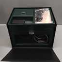 Vlando Automatic Double Watch Winder - Watch Winder Box with Men Jewelry Organizer Tray, Japanese Quiet Motor, LED Light, Adjustable Watch Pillows - Red