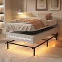 Twin Size Box Spring, 7 Inch Box Springs with Washable Cover, Heavy Duty Metal Mid-Profile Foundations Easy Assembly 3000 lbs Capacity