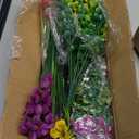 Yastouay 12 Bundles Artificial Flowers for Outdoors, UV Resistant Artificial Outdoor Flowers No Fade Fake Outdoor Flowers Plants for Garden Porch Window Box Farmhouse Pot Planters Decor (Multi ColorA)