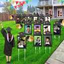 13 Pcs Large K-12 Graduation Photo Yard Signs with Stakes, Class of 2026 Outdoor Graduation Decoration Party Decor, Supports Photos up to 12 X 18, Kindergarten Through Senior School Grade(Black)