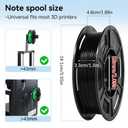 Dynta 3D Printer Filament 250g 53mm Spool - 1.75mm High Precision Regular PLA Compatible with FLASHFORGE, Bambu Lab A1, Creality Ender-3 V3, Black, White, Red, Green, Blue, Purple for Beginners,  6Pcs