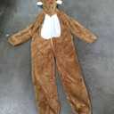 Lion Onesie Kids, Lioness Costume Pajamas Toddler Boys Girls, Wild Animal Blanket Hoodie Pjs Halloween Christmas Cosplay Child 7-8 Brown

 M/7-8