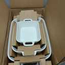 Sweejar Relief Casserole Dishes for Oven, Ceramic 9x13 Baking Pans Set for Cooking, Cake, Banquet and Daily Use, Rectangular Bakeware Set, Porcelain Baking Dish, Lasagna Pan Deep with Handles(White)