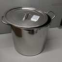 Quart Stainless Steel Stock Pot with Lid - Large Cooking Pot for Soups, Stews, Pasta, Seafood Boiling and Family Meals - Riveted Handles for Easy Transport