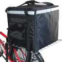 PK-140Z: Extra Large Heat Insulation Food Delivery Bag for Motorcycle, Huge Pizza Delivery Bags for Bicycle/Scooter, 2 Layers, Side Loading, 20" x 20" x 20"