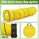 28 in 10 Foot Yellow Extra Large Dog Agility Tunnel with Sandbags