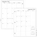 newestor 2025-2026 Monthly Planner Refill for 3 Ring Binder, Sep 2025 - Dec 2026, Two Pages Per Month, 8-1/2" x 11", Monarch/Folio Size 5