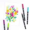 Tombow 56185 Dual Brush Pen Art Markers, Bright, 10-Pack. Blendable, Brush and Fine Tip Markers