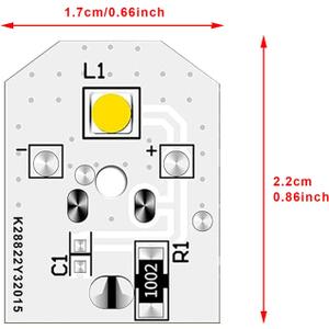 6PCS WR55X11132 Refrigerator Light Replacement Led Without Covers, WR55X25754 Compatible with GE LED Refrigerator Light Bulb Replace WR55x30602 WR55x26486 EAP12172918 AP6261806