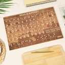 party greeting Large Wood Braille Alphabet Board Fingerboard Braille Alphabet and Number Board 12.88.46 In Wood Carved Raised Dot Educational Tool Game Teaching for Blind Visually Impaired Blind Gift
