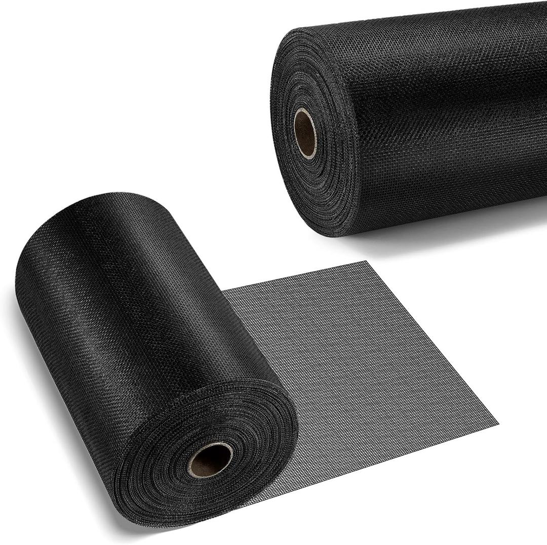 8 Inch x 328 ft Vent Mesh Fiberglass Window Screen Mesh Roll, Easy-to-Cut Screen Door Meshs for Gardening Window Wall Ceiling Floor Repair Replacement