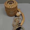 Frideko Rattan Wall Lamp with Plug in Cord Hand Woven Plug in Wall Sconces Paper Rope Wall Light Farmhouse Wall Sconce Wall Mounted Light Boho Wall Sconces Wall Lighting for Bedroom Living Room (Brown)