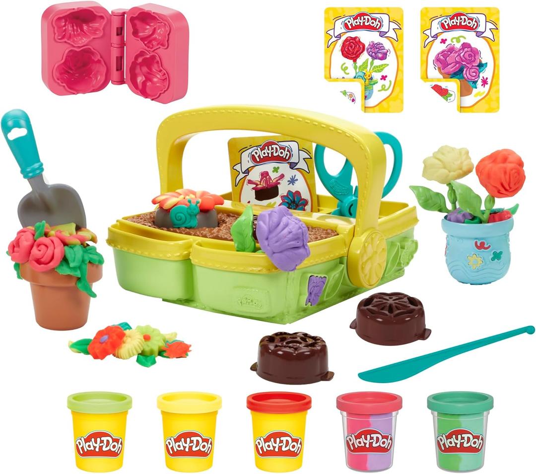 Play-Doh Blooming Flower Garden Toy Playset, Nature Pretend Play, Kids Arts & Crafts Ages 3+