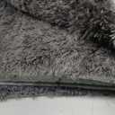 OLANLY Area Rugs for Living Room Bedroom, Machine Washable 4x5.9 Feet Soft Fluffy Shaggy Bedside Rug, Indoor Floor Carpet for Kids Girls Boys, Dorms, Nursery Rooms, Home Decor Aesthetic, Light Grey