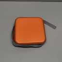 Siveit CD Case, 40 Capacity CD/DVD Case Holders Wallet Hard Plastic DVD Disc Cases Storage Binder for Car Home Office Travel (Orange)