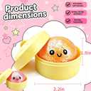 2PCS Mini Glitter Dumpling Squishy, 2026 Upgrade Dumling Mystery Box, Colorful Dumplings Stress Balls Fidget Sensory, Fidget Squeeze Toy for Holiday & Birthday Gifts (Orange+Pink)