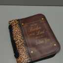 Cozeyat Inspirational Bible Quotes Bible Cover for Women Men with Handle&Zipper Waterproof Bible Bags for Standard Size Bible PU Leather Bible Accessories with Pen Slots Bible Gifts for Father Mother