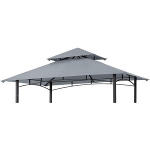 MASTERCANOPY Grill Gazebo Replacement Canopy Top for Model L-GG001PST-F (Gray)