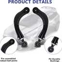 Rear Adjustable Control Arms Bushings Trailing Arm Left Right Driver Passenger Side Suspension Kit Replacement for 2000-2011 Ford Focus