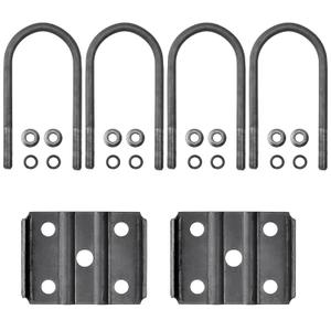 Trailer U Bolt Kit 7 inch for 5,200-7,000 lb Trailer Axle, 3" Round Axle, 1/2 Diameter, 2" Thread Pitch